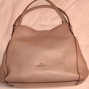 Coach Edie Light Beige Shoulder Bag